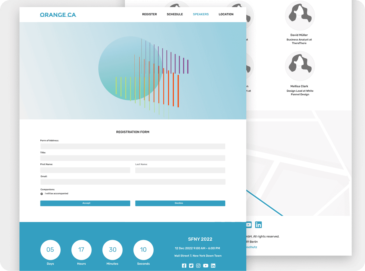 event registration software template