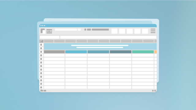Illustration of a browser spreadsheet with color-highlighted columns—thumbnail for the “Interactive Attendee Journey” download.